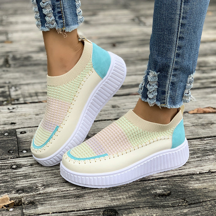 Dame Behagelige Slip-On Sneakers med åndbart strikket overmateriale Stilla