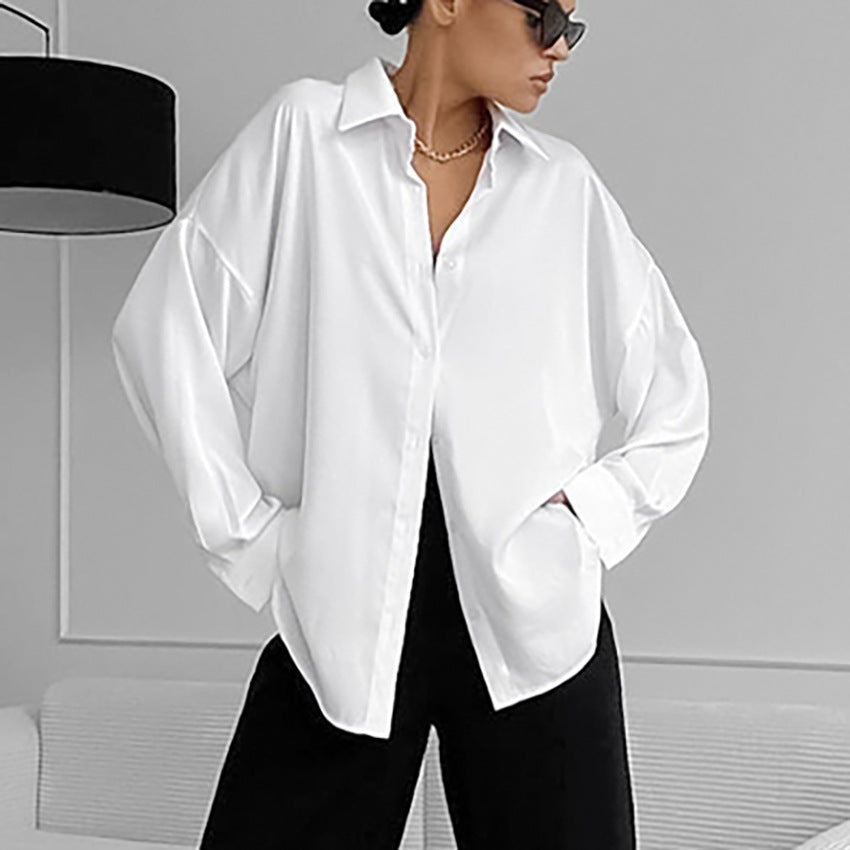 Dame Oversized Bluse med flot snit og elegante detaljer Stilla