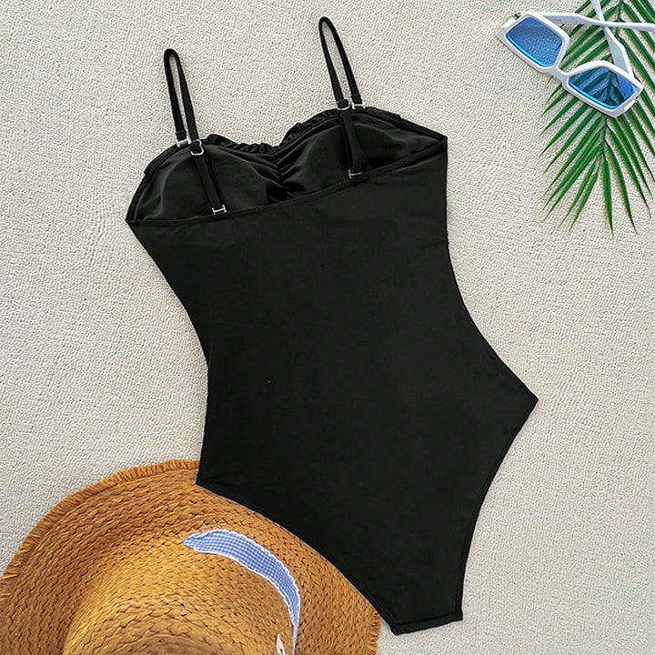Damer Cut-Out Design Ensfarvet Badedragt Stilla