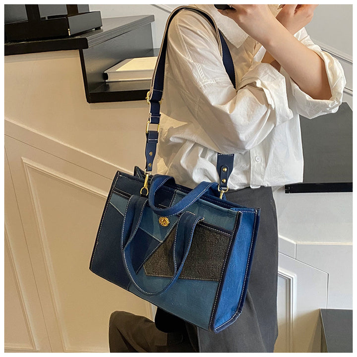 Femme Fashion-Forward Denim Indkøbstaske Stilla