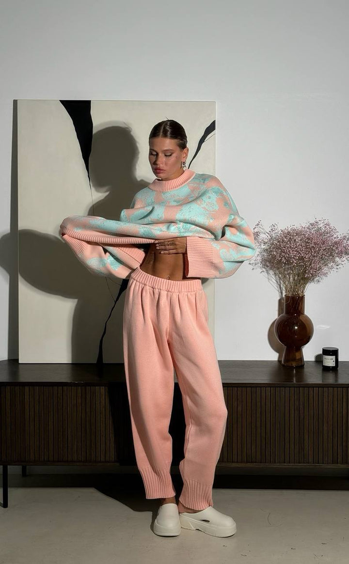 Kvinder Komfortabel Oversized Sweater med Unikt Mønster Stilla