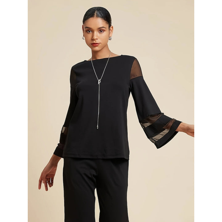 Dame Elegante Chiffon Ærme Top Stilla