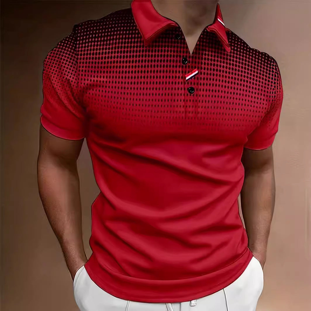 Herre poloshirt med moderne prikkedesign og åndbar stofteknologi Stilla