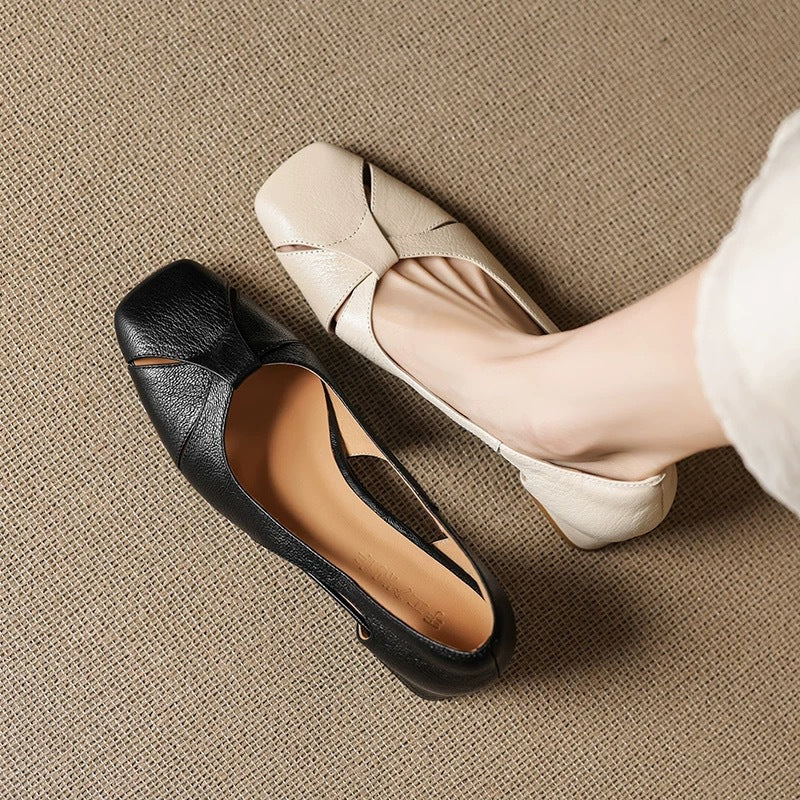 Dame Slingback Ballerinaer med elegante cut-outs og blødt læder Stilla