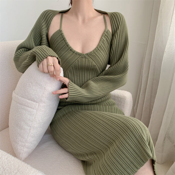Femme Ribbet Midi Kjole Stilla