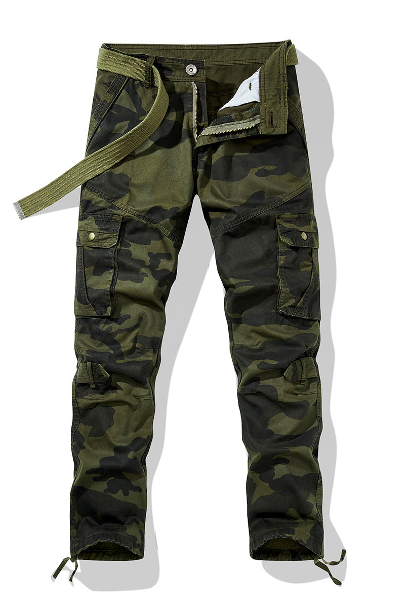 Herrer cargobukser i moderne camouflage-design med justerbar talje Stilla