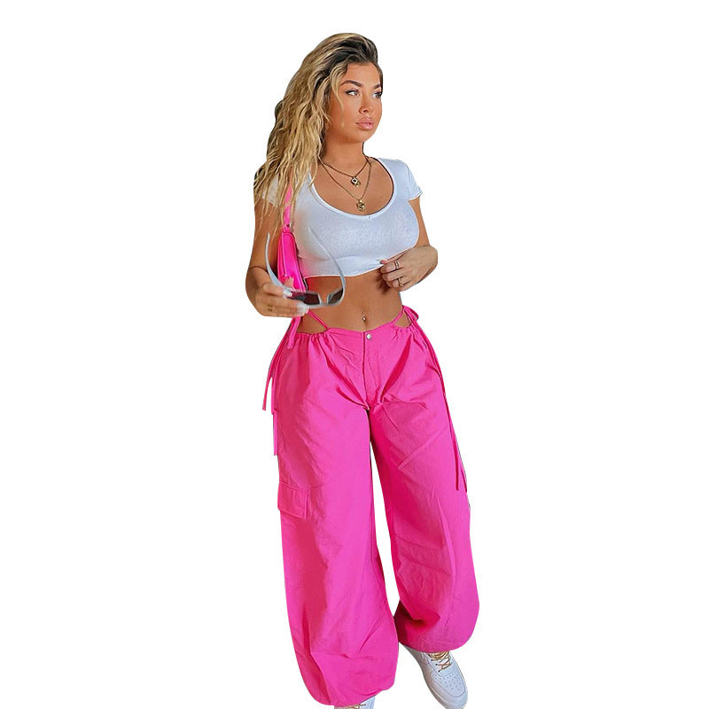 Dame Cropped Athletic Tanktop med justerbart knudedetalje Stilla