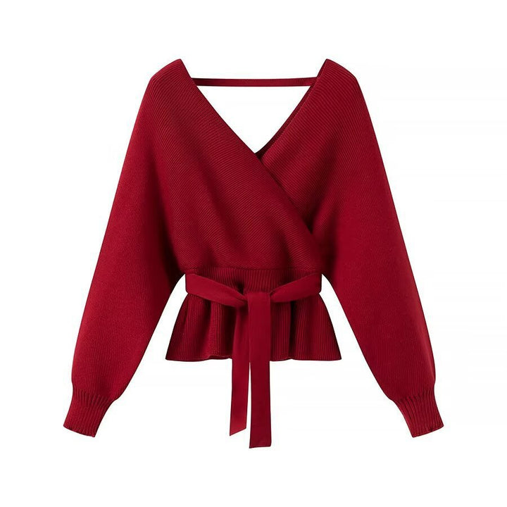 Femme Wickeltop med elegant sløjfedetail Stilla