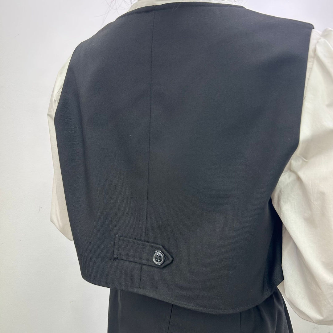 Dame Elegant og alsidigt Blazer-nederdel-sæt med sløjfedetalje Stilla