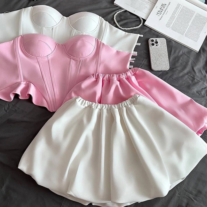 Dame Bustier Minikjole med voluminøs Skørt Stilla
