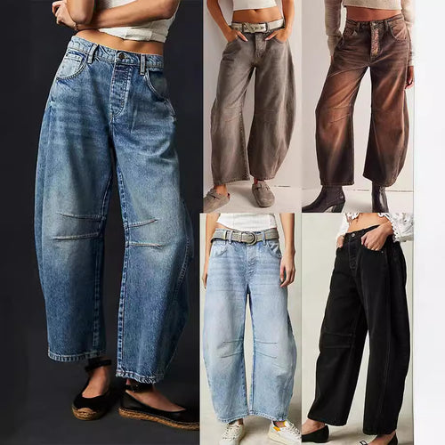 Dame Baggy-Jeans i Moderne Stil Stilla
