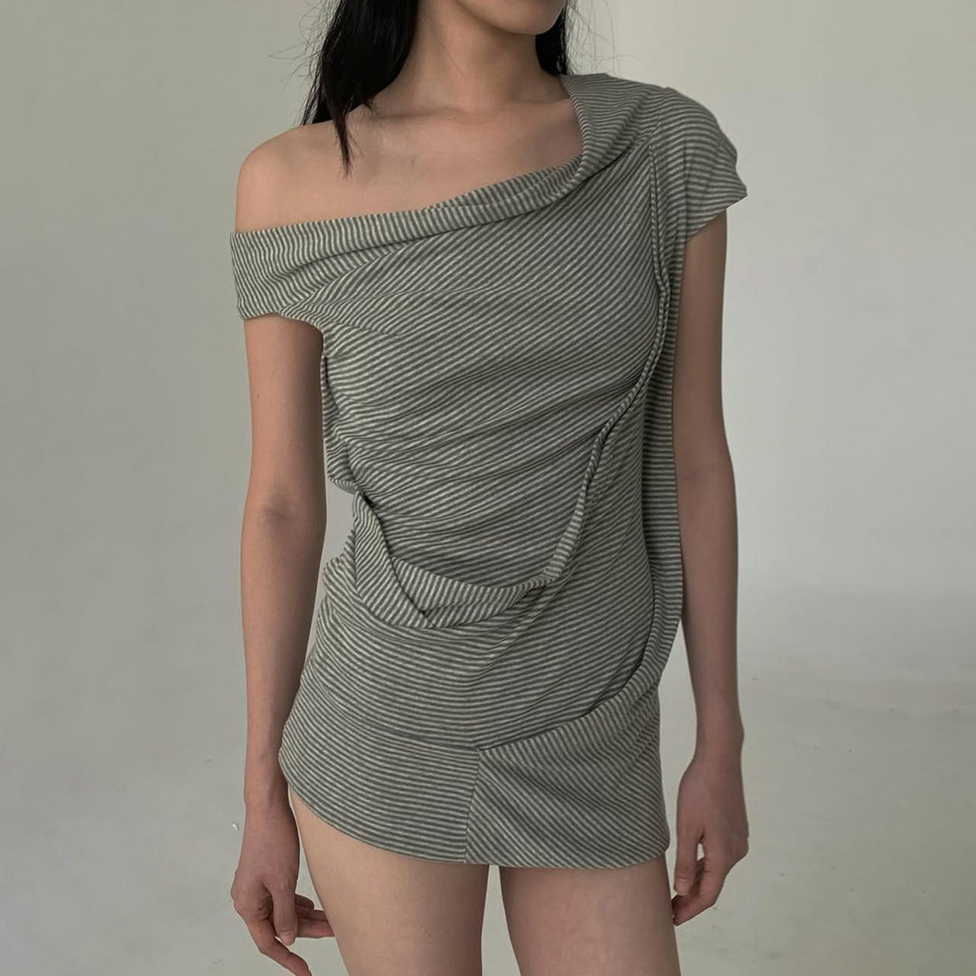Dame asymmetrisk top med alsidigt design Skovae