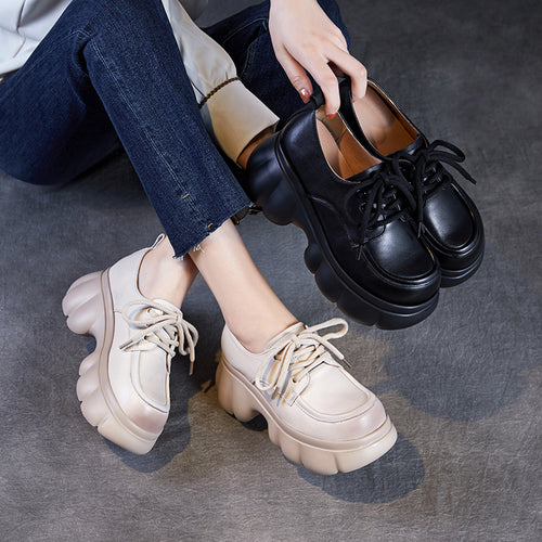 Dame Chunky-sål platform sneakers med snøredesign Stilla