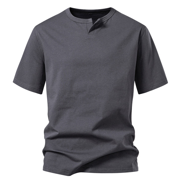Herrer Elevated Collar Kortærmet T-shirt Stilla