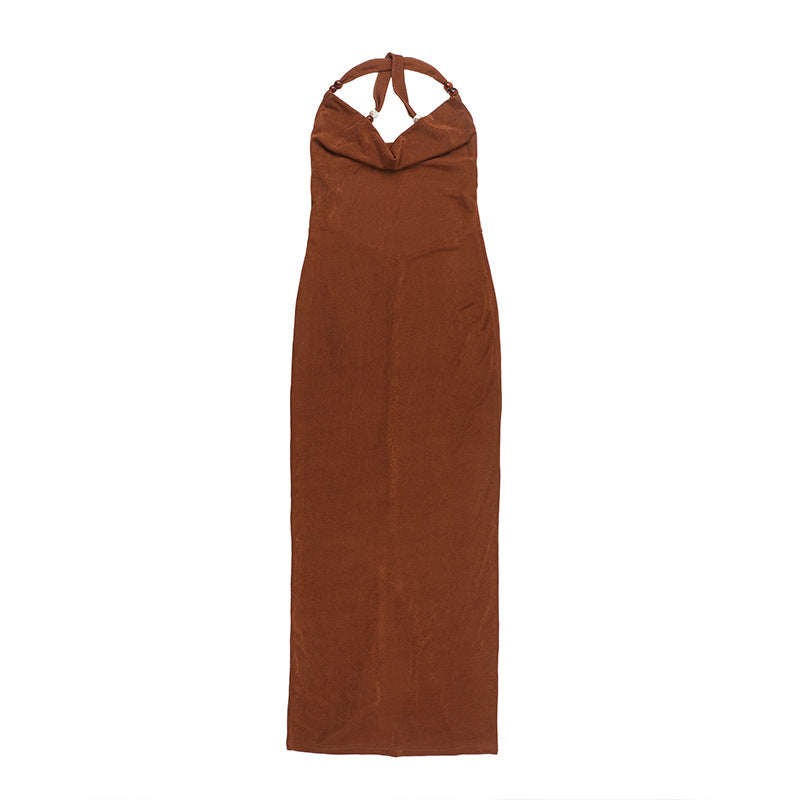 Dame Spaghetti-rem Bodycon Maxikjole Stilla