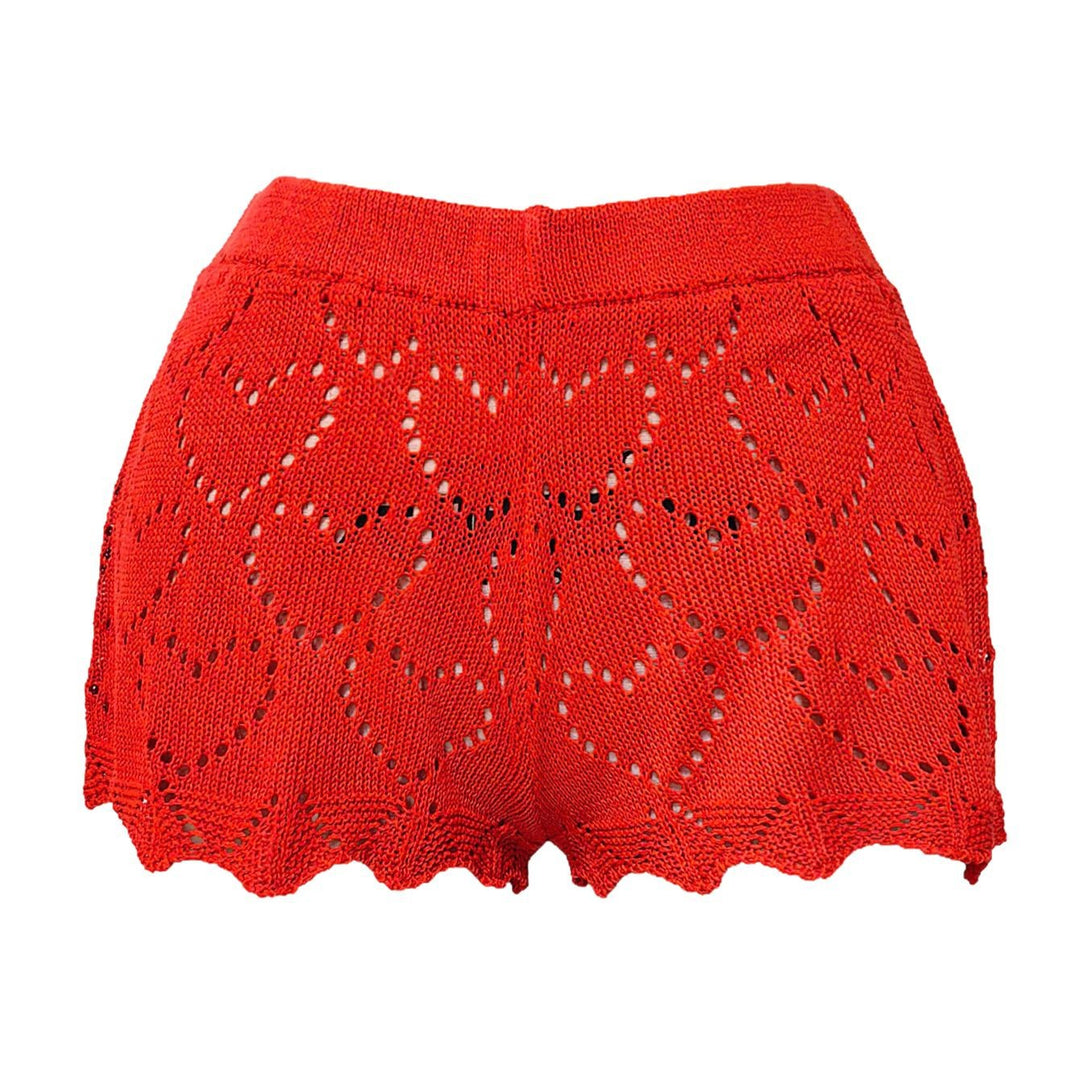 Damehæklede shorts med legende hjerte-design Stilla