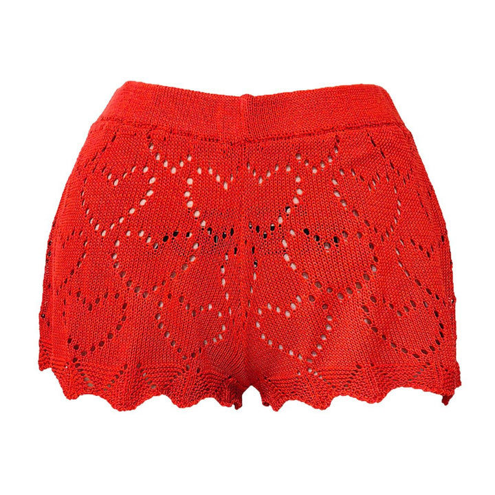 Damehæklede shorts med legende hjerte-design Stilla