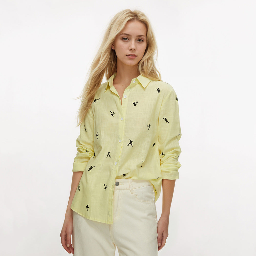 Kvinders skjorte bluse med legende knude detalje Stilla