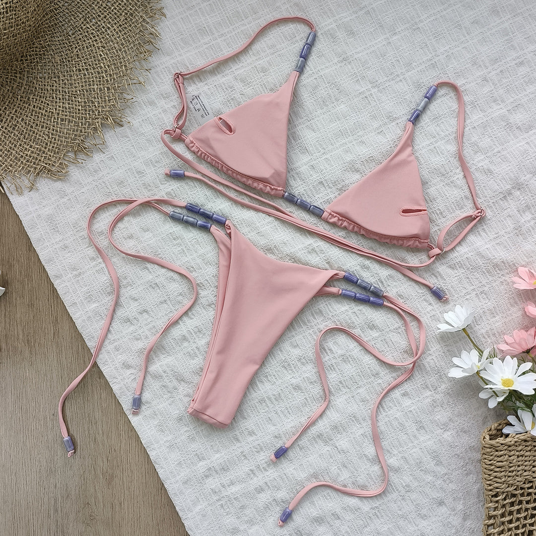 Dame triangel-bikini med moderne bånd og behagelig pasform Stilla