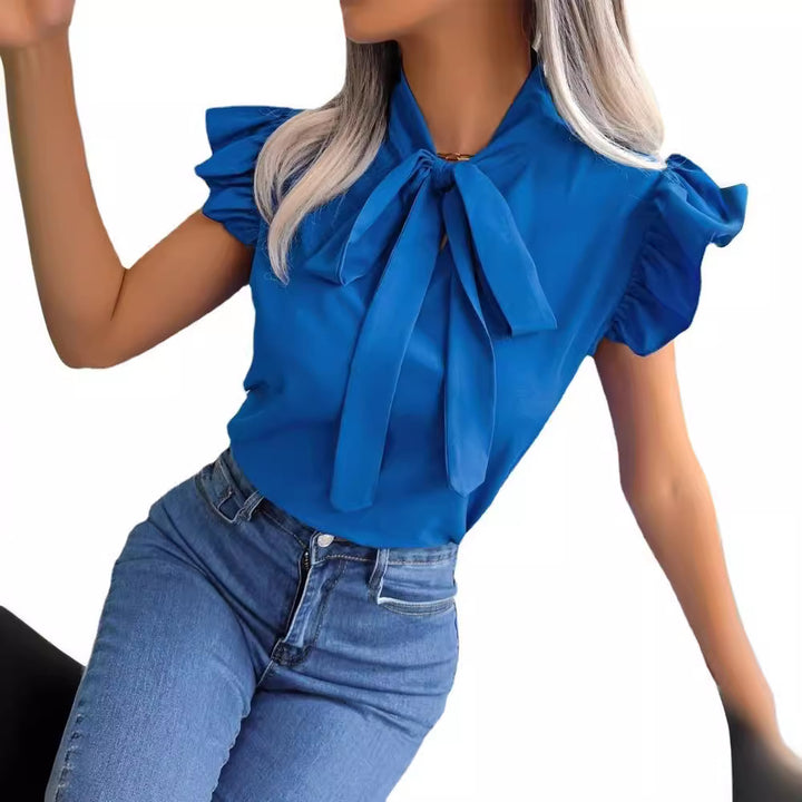Dame Flue Puffærmer Bluse Stilla