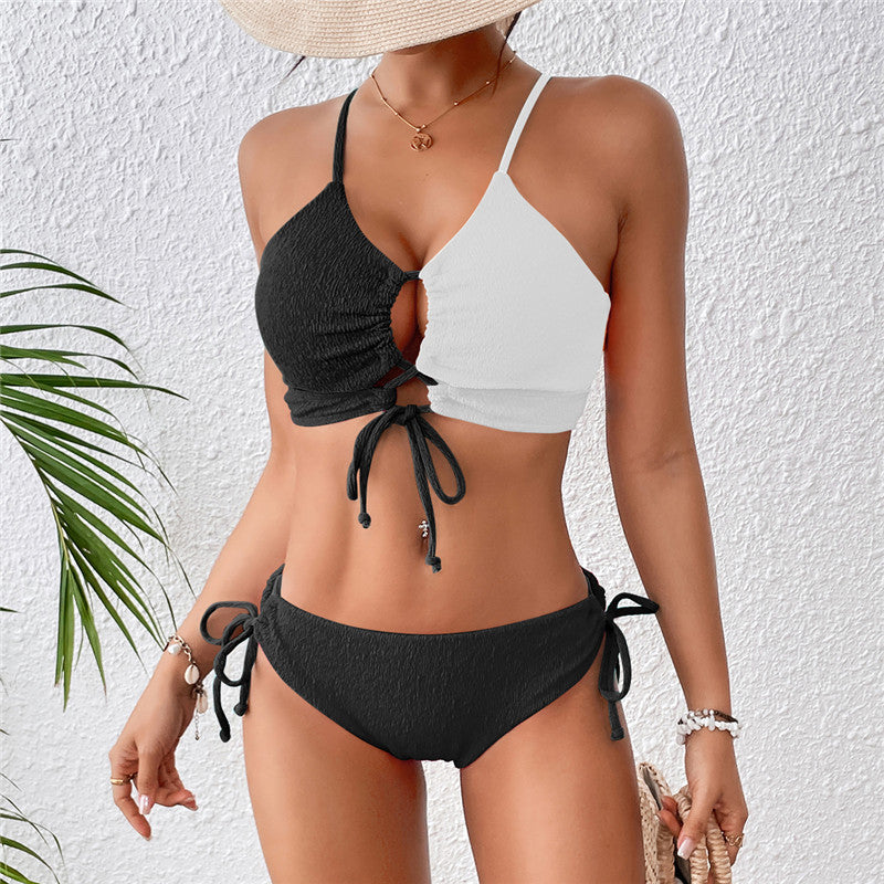 Dame Trendy Bikini med raffineret knude-design Stilla