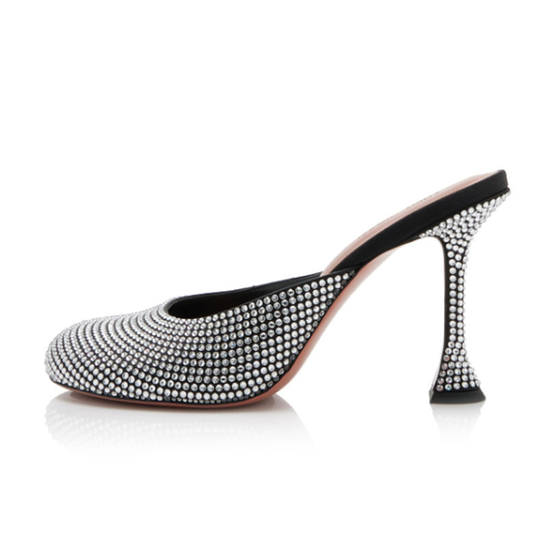 Femme Strassprydede Mules Stilla