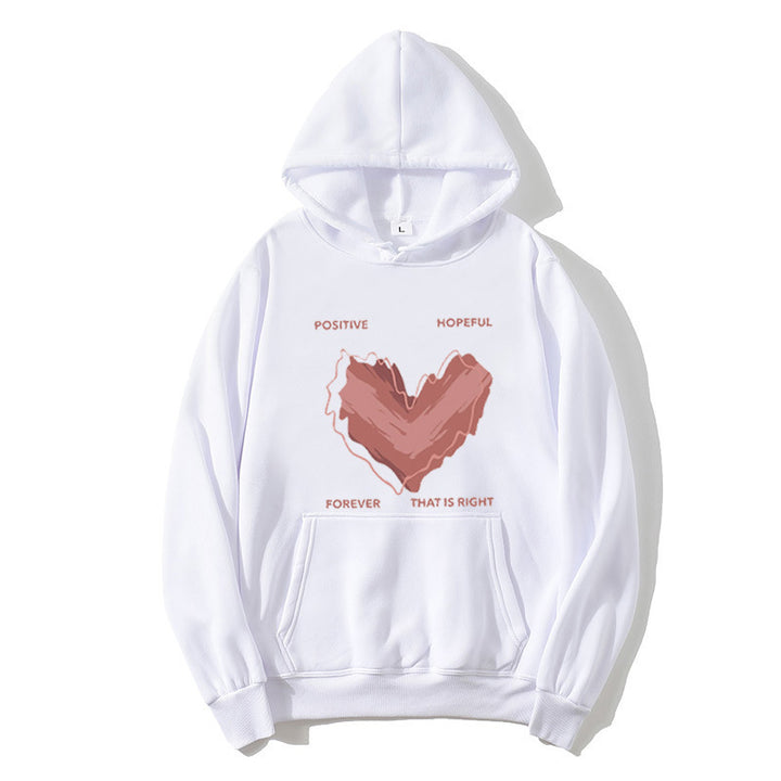 Kvindernes hoodie med inspirerende hjerte-motiv Skovae