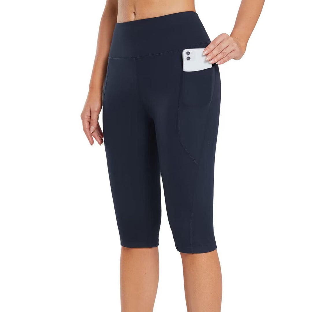 Dame sporty capri-bukser med praktiske sidelommer Stilla