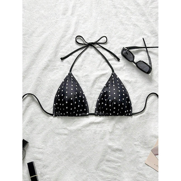Dame triangel-bikinitop med prikket design Skovae