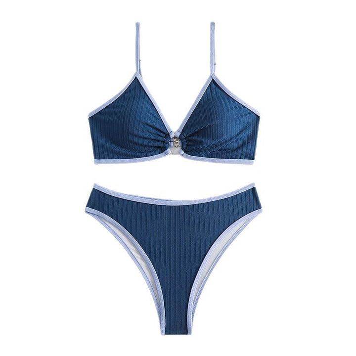 Dame Bikini-sæt med unikt ring-detajle og høj kvalitet ribstof Stilla