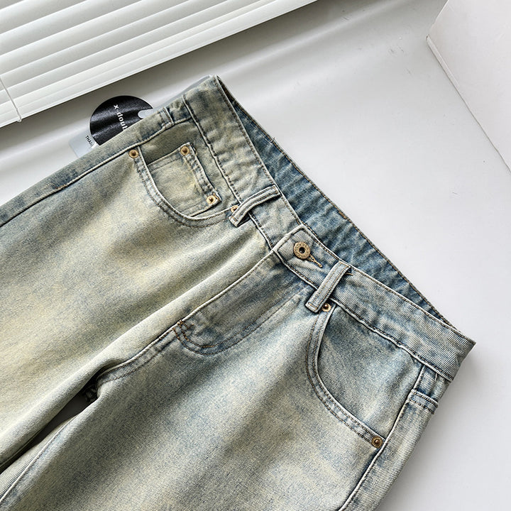 Dame Premium High-Waist Jeans i afslappet snit med vintage-effekt Stilla