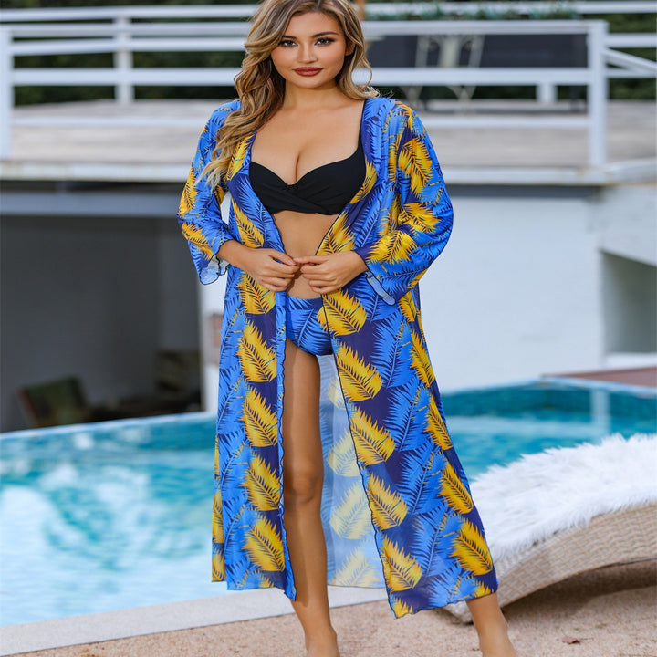 Dame Bikinisæt med smart Kaftan og raffinerede detaljer Stilla