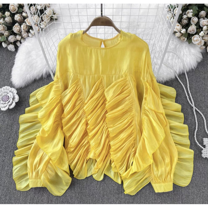 Femme Rynk Chiffon Bluse Stilla