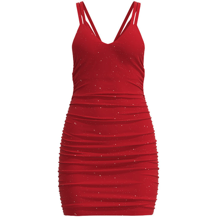 Dame Starry Night Ruffle Mini Kjole Stilla
