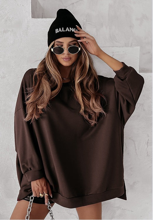 Dame Oversized Sweatshirt med afslappet snit og minimalistisk udseende Stilla