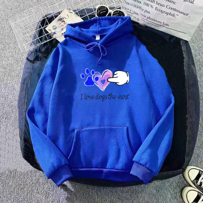 Kvinder Hoodie med Kærlig Hundedesign Skovae