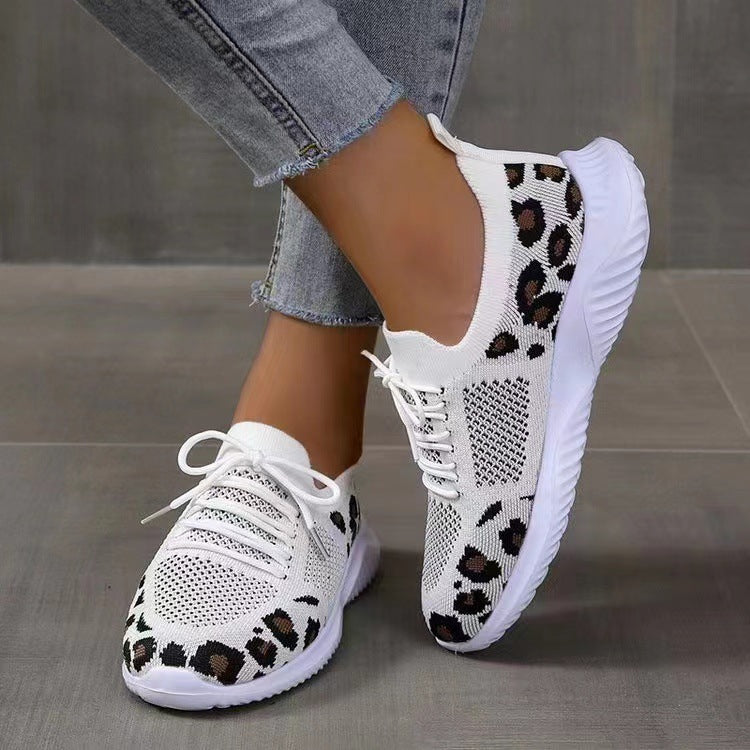 Dame Let Sport-Sneakers med attraktive Leopardmønstre Stilla