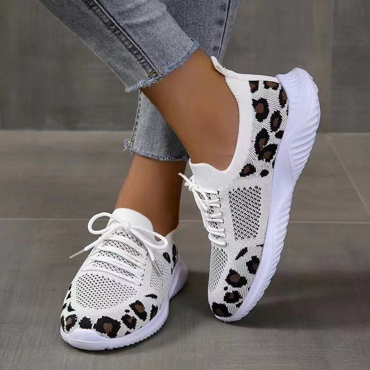 Dame Let Sport-Sneakers med attraktive Leopardmønstre Stilla