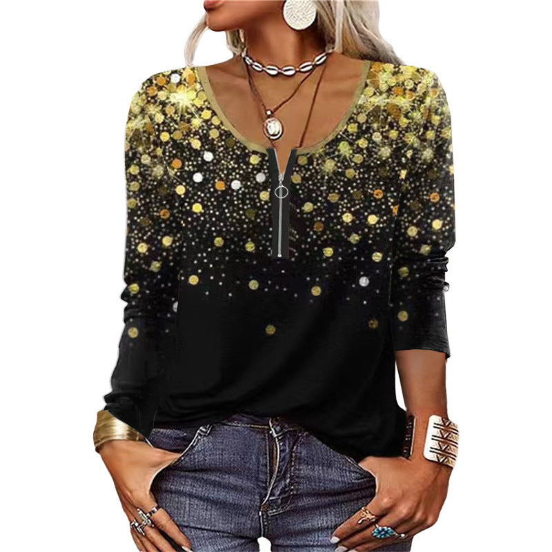 Dame Langærmet Shirt i Boho-stil Stilla