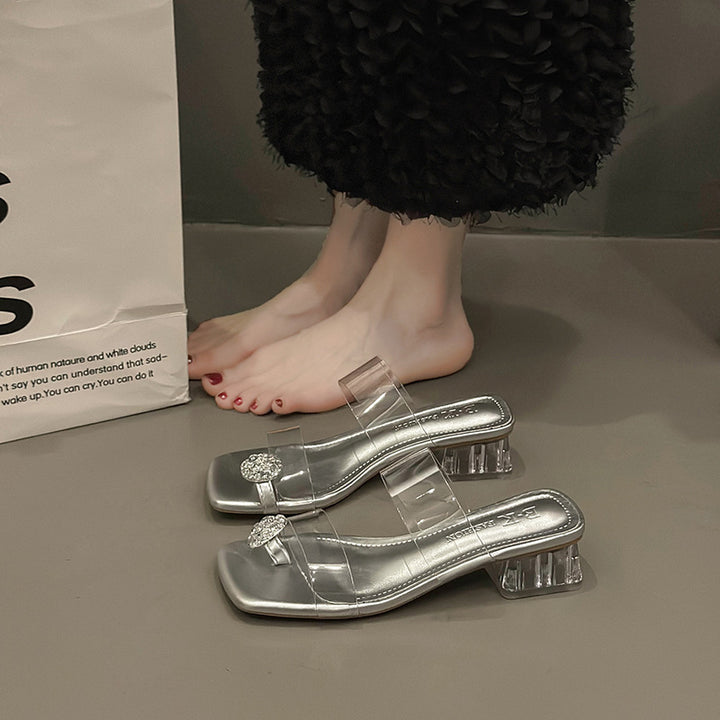 Femme Elegante Blokhæls Rutschsandaler Stilla