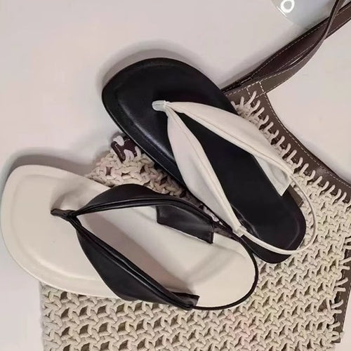 Dame Minimalistiske Tåseparator Sandaler med Justerbare Stropper Stilla
