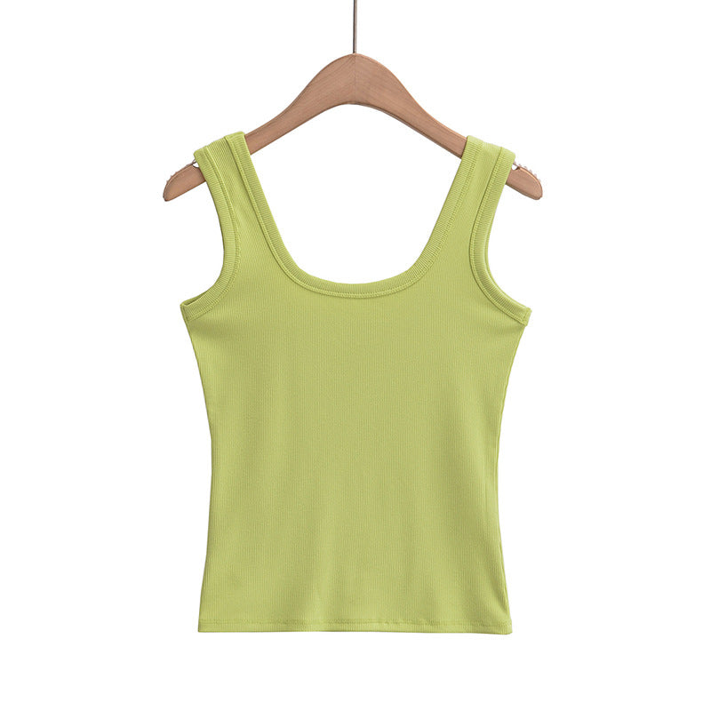 Dame hverdag tanktop med blødt materiale og moderne U-udskæring Stilla
