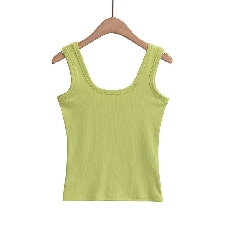 Dame hverdag tanktop med blødt materiale og moderne U-udskæring Stilla