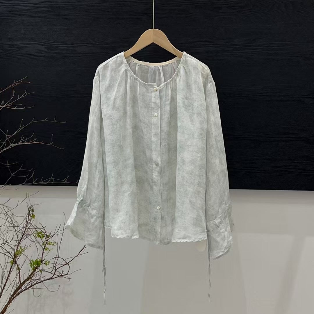 Femme Letvægts Knap-Up Bluse Stilla