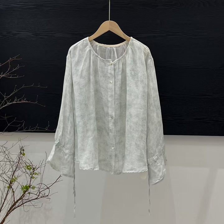 Femme Letvægts Knap-Up Bluse Stilla