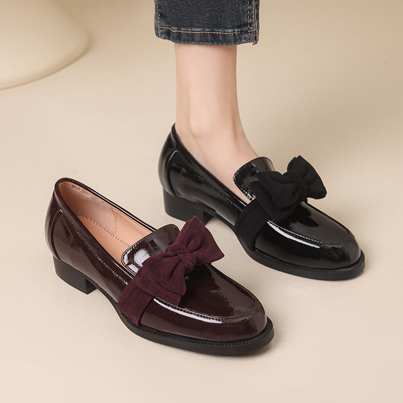Femme Elegante Sløjfe-pyntede Loafers Stilla