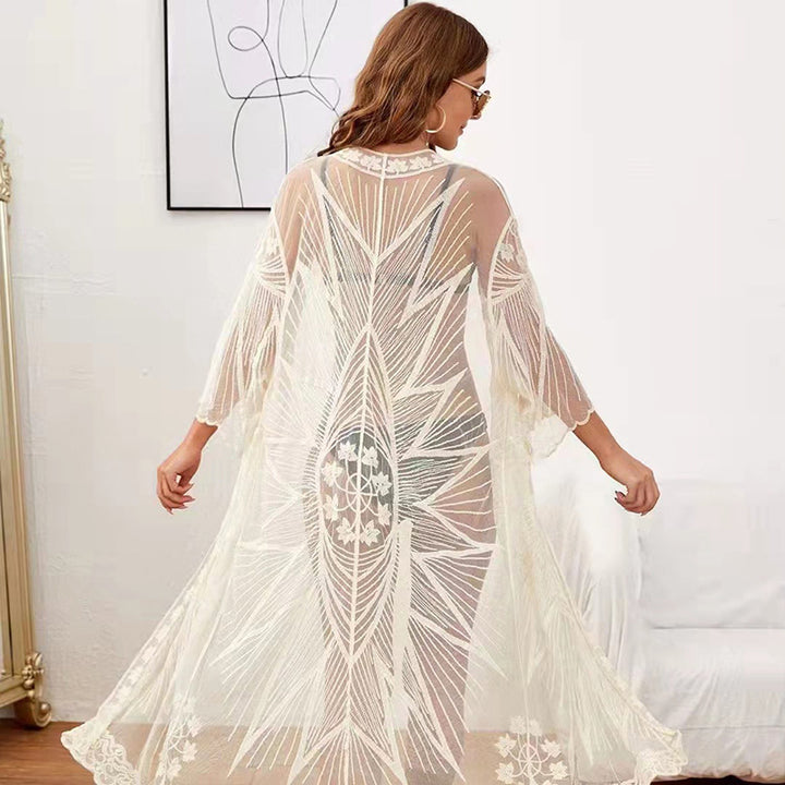 Dame Gennemsigtig Bohemian Spids Kimono Stilla