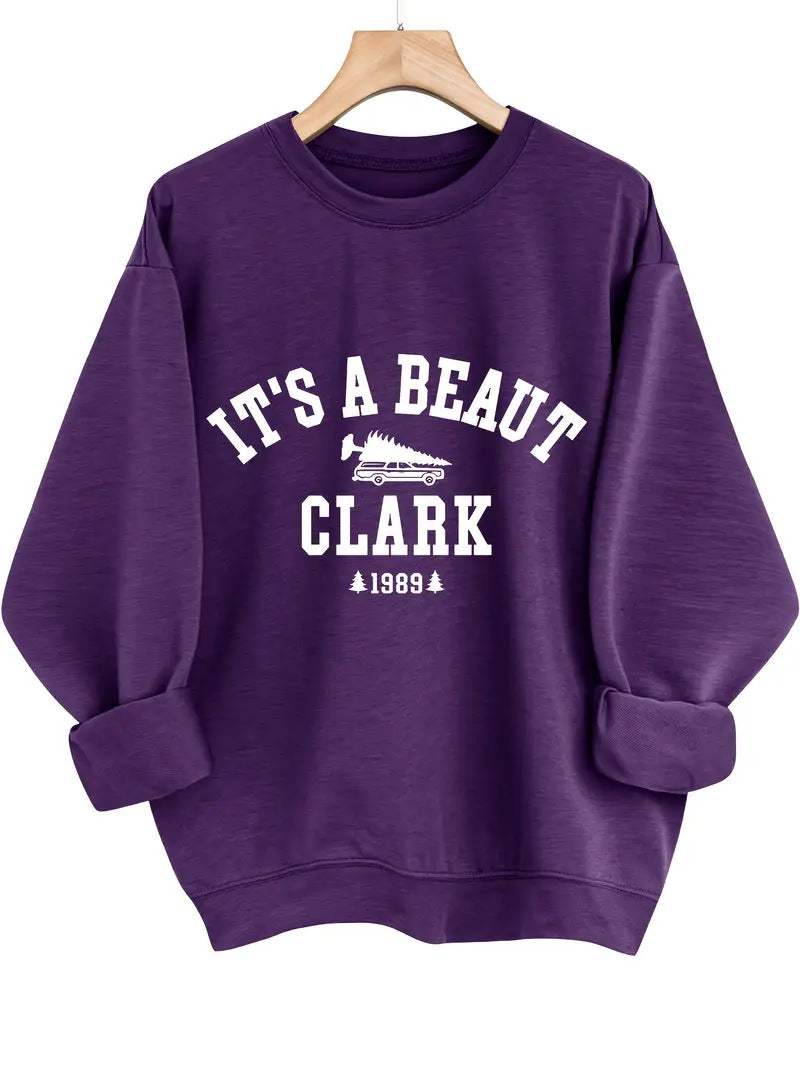 Kvinders sweatshirt med casual tekst og komfortabel pasform Stilla
