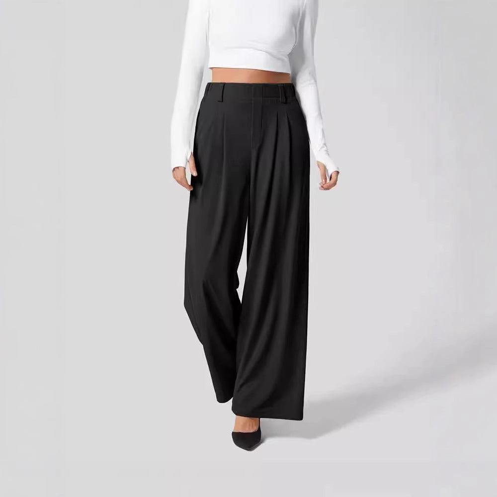 Dame Bredskårede Culotte-bukser med elastisk talje Stilla