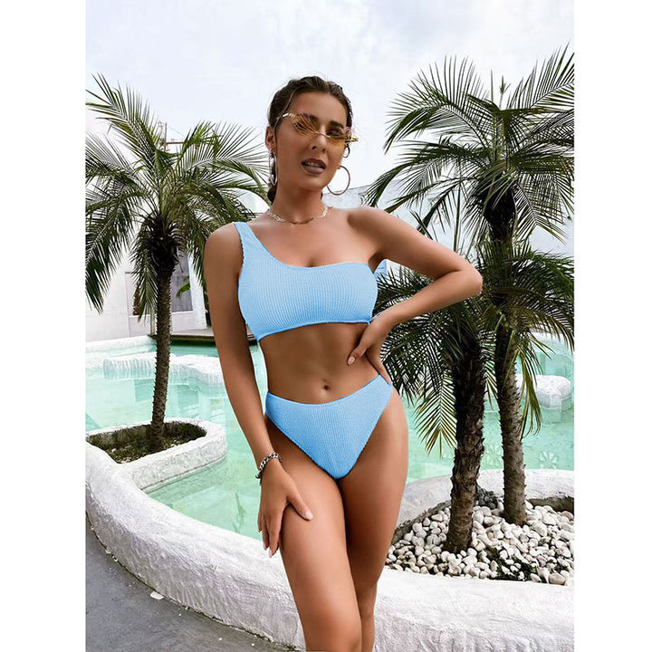Dame Bikini-sæt med asymmetrisk overdel og sportslig pasform Stilla